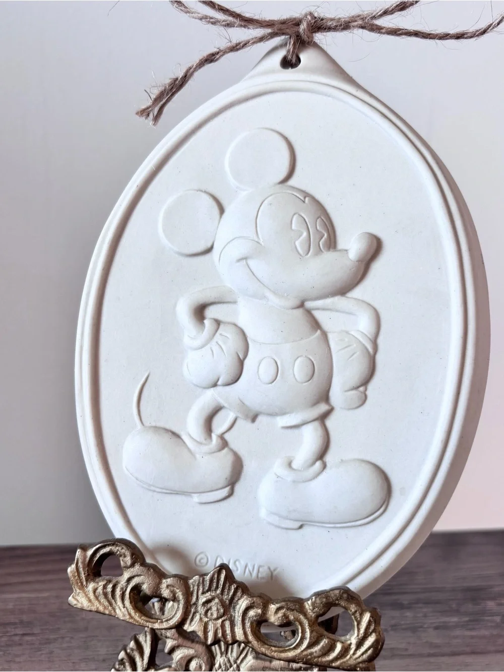Vintage 1990s Disney Mickey Mouse & Co. Ceramic Cookie Flip Mold and Wall Plaque